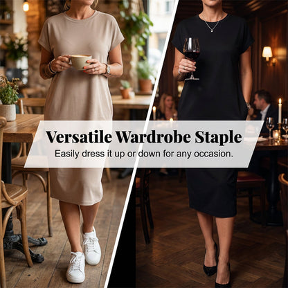 🔥Summer Hot Sale 70% OFF⏳Women's Casual Short Sleeve T-Shirt Dress🌟 Effortlessly Stylish, All-Day Comfort 👗
