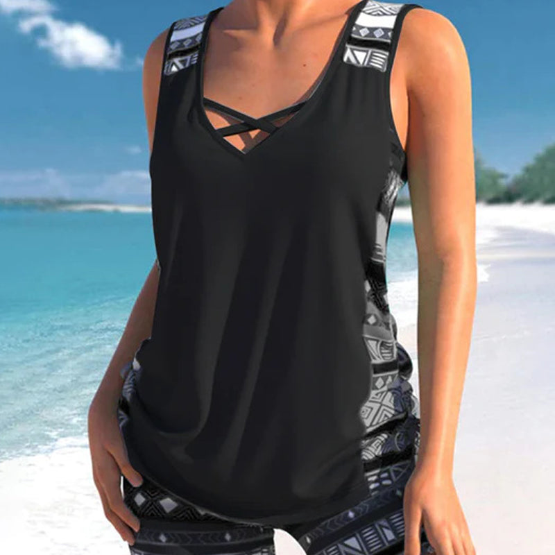🏖️SUMMER HOT SALE 50% OFF💞50K+ SOLD!💥Women's Printed Two-Piece Tankini Swimsuit