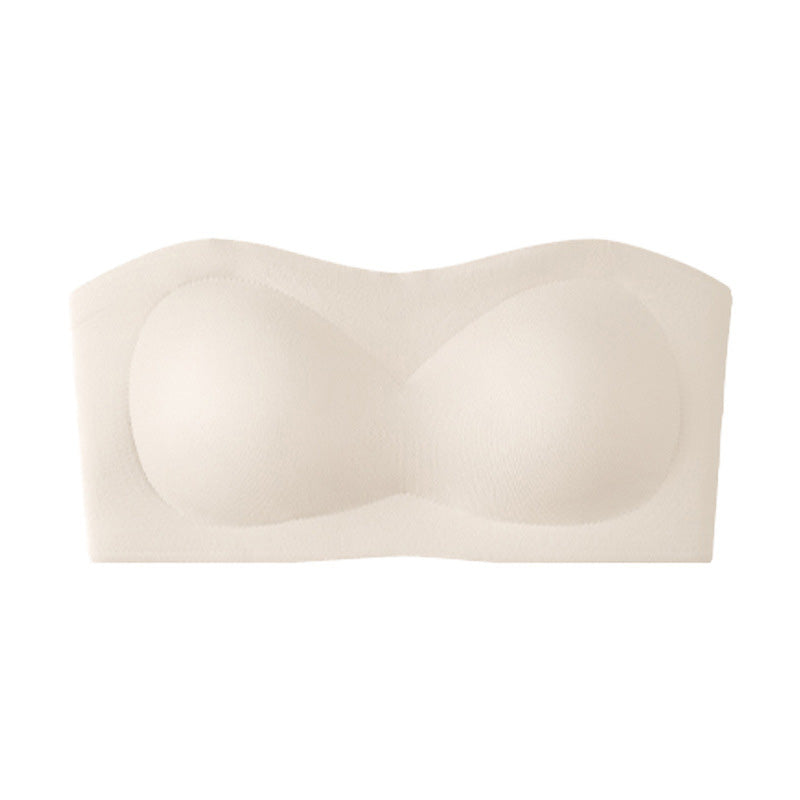 💖LAST DAY SALE 70% OFF!!💞Women's Strapless Bras Push Up Bandeau Bra Non Slip Wireless Supportive Padded Bras Seamless Comfortable Tube Jelly Bra