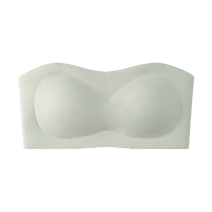 💖LAST DAY SALE 70% OFF!!💞Women's Strapless Bras Push Up Bandeau Bra Non Slip Wireless Supportive Padded Bras Seamless Comfortable Tube Jelly Bra
