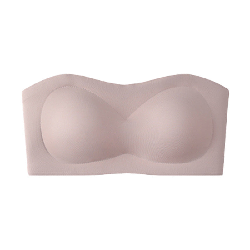 💖LAST DAY SALE 70% OFF!!💞Women's Strapless Bras Push Up Bandeau Bra Non Slip Wireless Supportive Padded Bras Seamless Comfortable Tube Jelly Bra