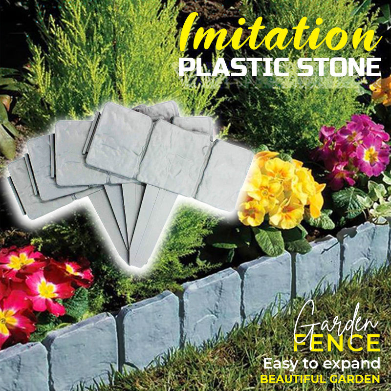 💞50K+ SOLD!🌿✨ Imitation Stone Garden Fence – Real stone look, no tools needed. Easy to install & expand. Perfect for plant beds, paths & lawn edges. A garden game-changer! 🏡♻️
