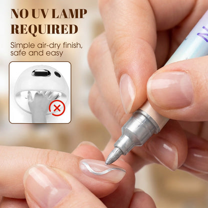 🎨Last Day Special Price:£ 8.99💞50K+ SOLD!✨Dual-Tip Nail Art Marker Pen Set Quick‑dry, no UV lamp. Fine & brush tips. 12/24 vibrant colors. Easy DIY at home. No smudges, just art! 💅🖌️