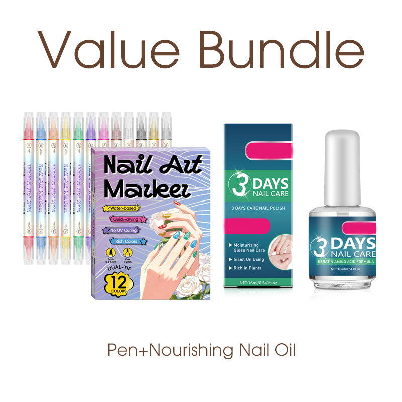🎨Last Day Special Price:£ 8.99💞50K+ SOLD!✨Dual-Tip Nail Art Marker Pen Set Quick‑dry, no UV lamp. Fine & brush tips. 12/24 vibrant colors. Easy DIY at home. No smudges, just art! 💅🖌️