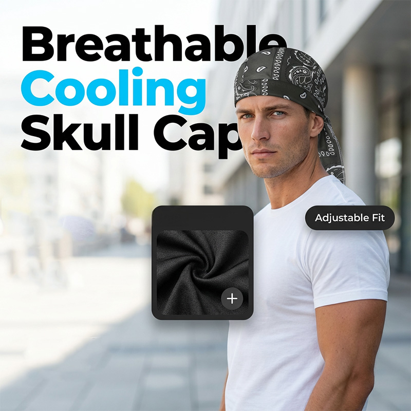 🔥Last Day :Buy 2 Get 1 Free🤩Unisex Breathable Skull Cap with Adjustable Ties🧢