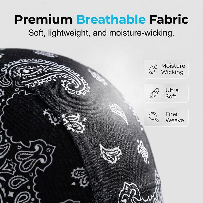 🔥Last Day :Buy 2 Get 1 Free🤩Unisex Breathable Skull Cap with Adjustable Ties🧢