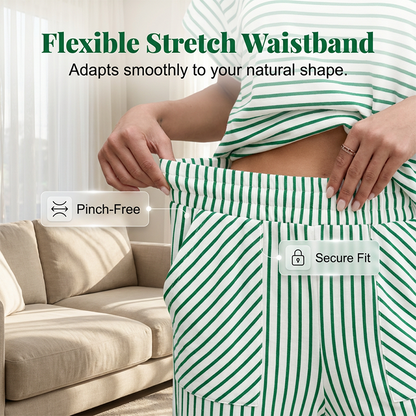 💕New Arrival 70% OFF🎀Striped Loungewear 2-Piece✨Women's Relaxed Lounge Set