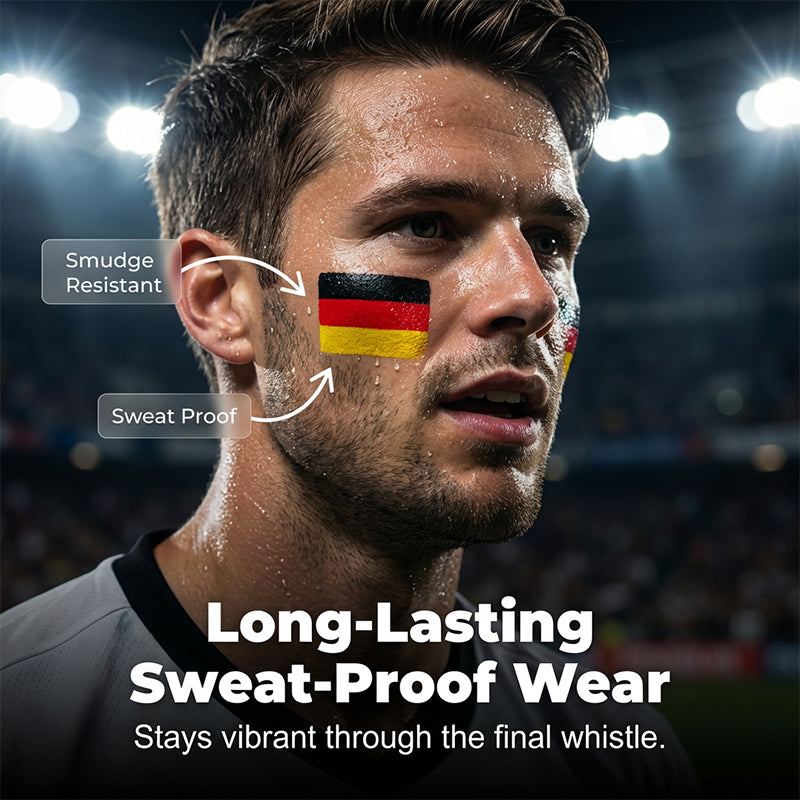 🔥Last Day Sale Only ￡6.99!!! ⚽ National Flag Face Paint Stick for Sports Fans