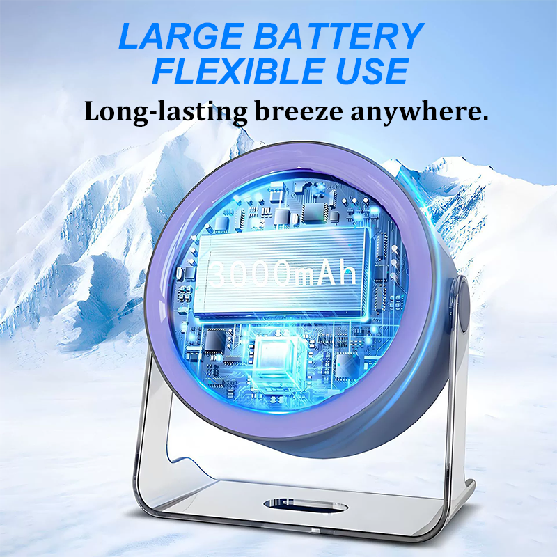🏆2026 Desk Fan – USB Rechargeable with LED Display 📊 | 100 Speeds, 120° Tilt & Full Oscillation ↔️ | Ultra-Quiet for Bedroom 😴, Office 🖥️ & Camping 🏕️ | Up to 24H Battery ⚡ | UK Designed 💡🇬🇧