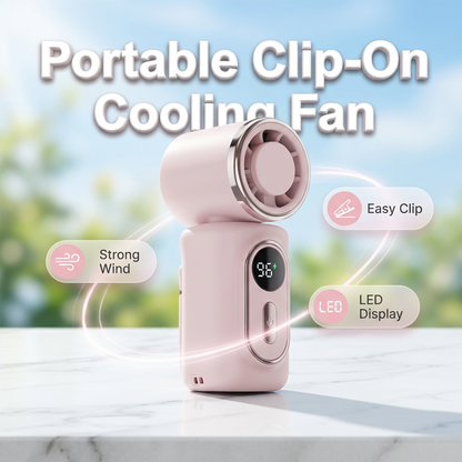 🏖️LAST DAY SALE ONLY ￡12.99!!🎁🔥Zephyra™ 3000mAh USB Clip Fan – 180° Rotatable, Ultra-Portable 🌬️ | For Travel ✈️, Office 💼, Kids 👶 | Clips Anywhere! 🇬🇧