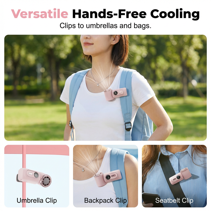 🏖️LAST DAY SALE ONLY ￡12.99!!🎁🔥Zephyra™ 3000mAh USB Clip Fan – 180° Rotatable, Ultra-Portable 🌬️ | For Travel ✈️, Office 💼, Kids 👶 | Clips Anywhere! 🇬🇧