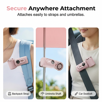 🏖️LAST DAY SALE ONLY ￡12.99!!🎁🔥Zephyra™ 3000mAh USB Clip Fan – 180° Rotatable, Ultra-Portable 🌬️ | For Travel ✈️, Office 💼, Kids 👶 | Clips Anywhere! 🇬🇧