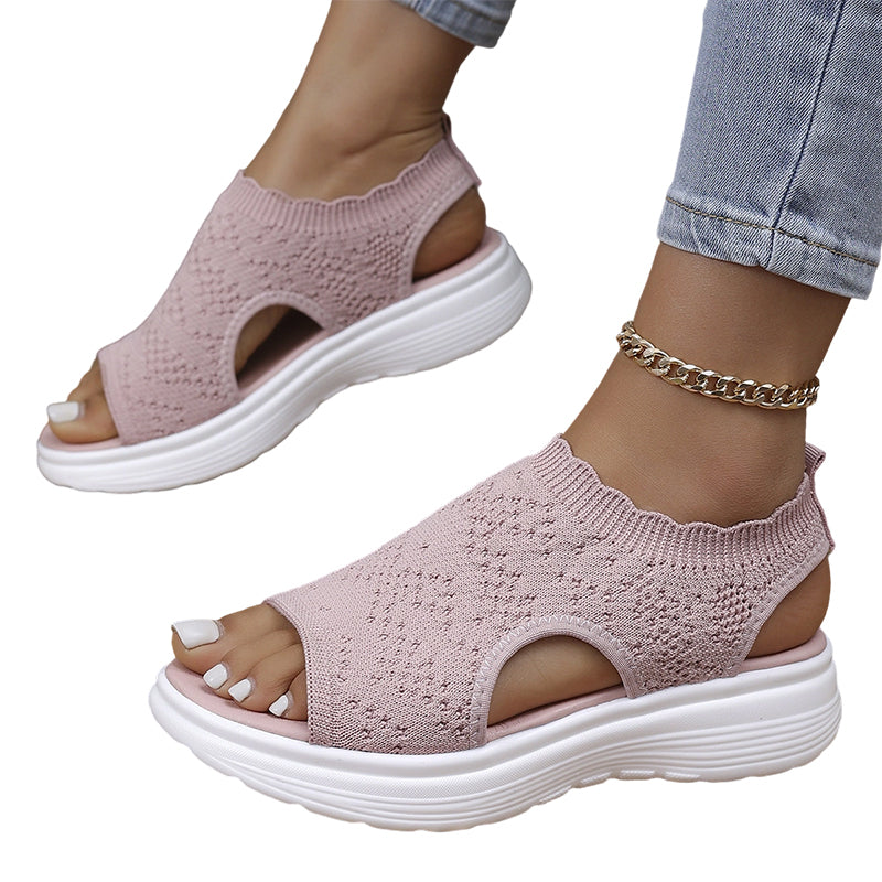 ⏳LAST DAY SALE ONLY ￡11.99!!🔥🔥Women's Breathable Knit Platform Sandals