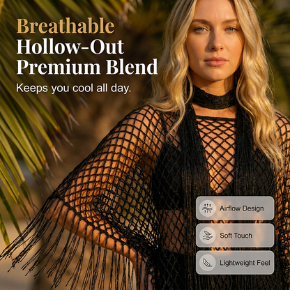 🏆 Last Day Special Price £9.99! 💐Summer Metallic Crochet Cover-Up – Lightweight, Flowy & Effortlessly Stylish summer outfit