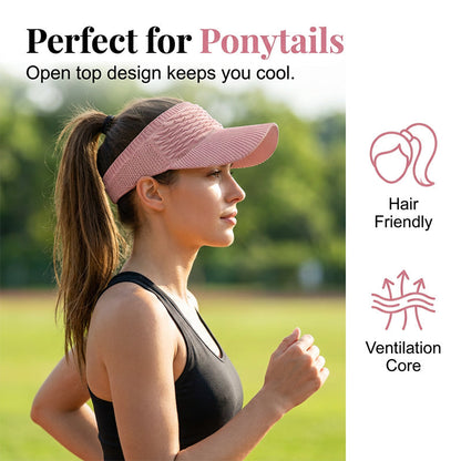 ⏳️Last Day Special Price £7.99!!🔥SunSafeTok Women’s High Ponytail Visor Hat 🧢 Breathable, Open-Top UV400 Protection ☀️🇬🇧  Perfect for Running, Hiking, Beach Days & Everyday “That Girl” Style 💁‍♀️✨