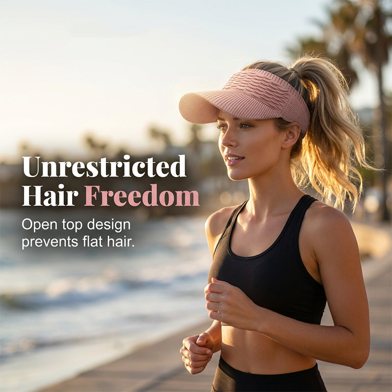 ⏳️Last Day Special Price £7.99!!🔥SunSafeTok Women’s High Ponytail Visor Hat 🧢 Breathable, Open-Top UV400 Protection ☀️🇬🇧  Perfect for Running, Hiking, Beach Days & Everyday “That Girl” Style 💁‍♀️✨