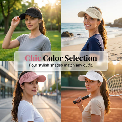 ⏳️Last Day Special Price £7.99!!🔥SunSafeTok Women’s High Ponytail Visor Hat 🧢 Breathable, Open-Top UV400 Protection ☀️🇬🇧  Perfect for Running, Hiking, Beach Days & Everyday “That Girl” Style 💁‍♀️✨