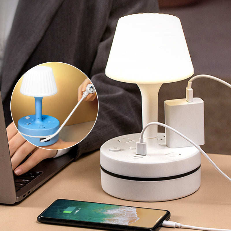 💡Last Day Promotion 50% OFF🔥3-Outlet Power Strip with USB-A & USB-C Charging Ports, Built-In Desk Lamp