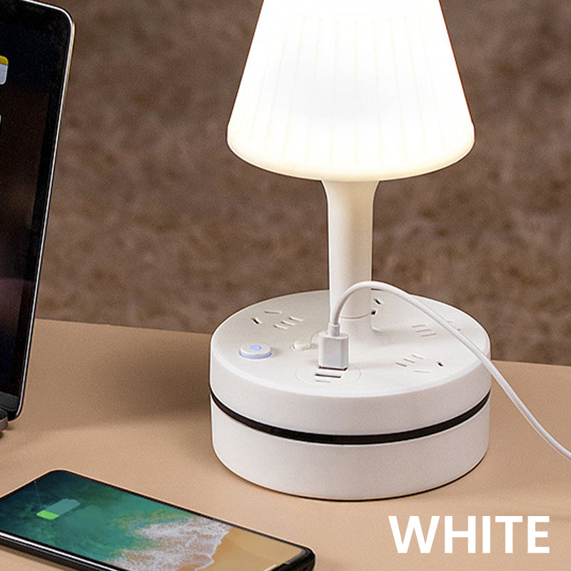 💡Last Day Promotion 50% OFF🔥3-Outlet Power Strip with USB-A & USB-C Charging Ports, Built-In Desk Lamp