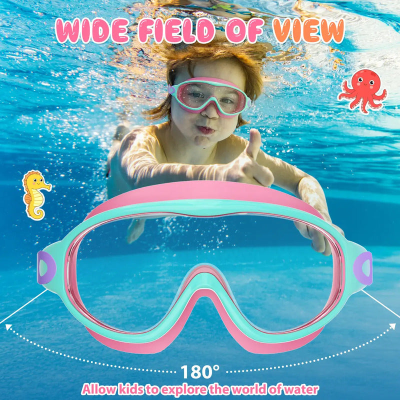 🔥Hot Sale 🔥Kids Anti-Fog Wide View Swim Goggles