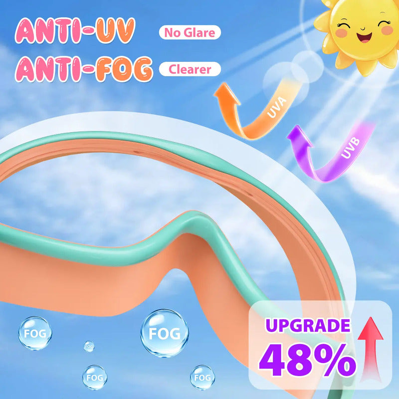 🔥Hot Sale 🔥Kids Anti-Fog Wide View Swim Goggles