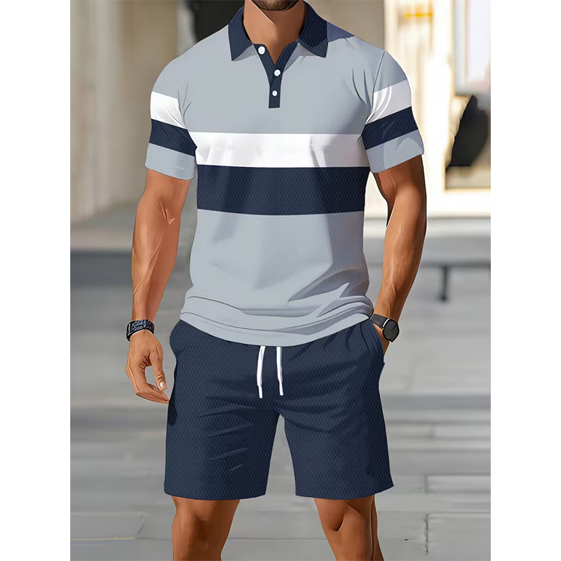 ⏳LAST DAY SALE 60% OFF !!📢Men's Two-Piece Shirt and Shorts Set
