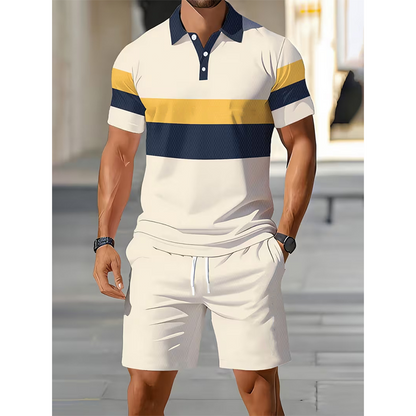 ⏳LAST DAY SALE 60% OFF !!📢Men's Two-Piece Shirt and Shorts Set