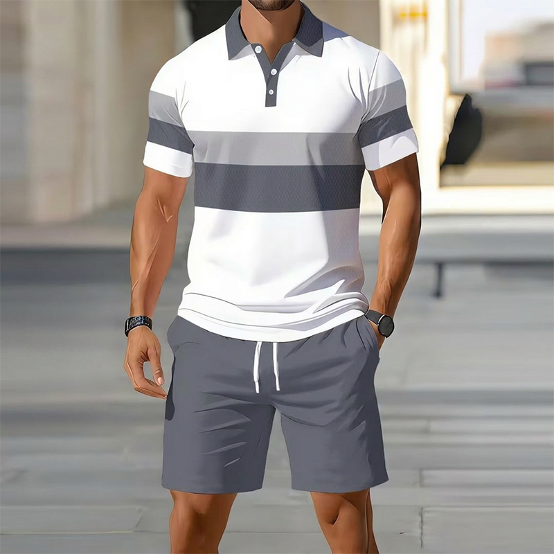 ⏳LAST DAY SALE 60% OFF !!📢Men's Two-Piece Shirt and Shorts Set