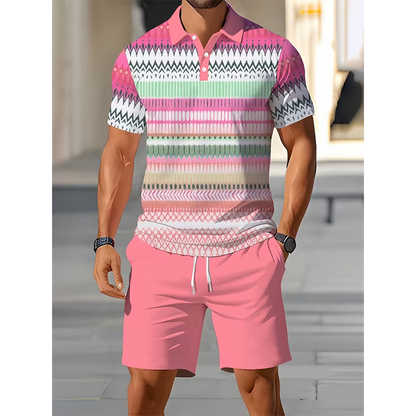 ⏳LAST DAY SALE 60% OFF !!📢Men's Two-Piece Shirt and Shorts Set