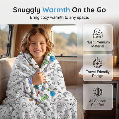 🔥LAST DAY SALE 50% OFF!!🎨✨Creative Cozy Coloring Blanket Kit – DIY Art & Relaxation Activity