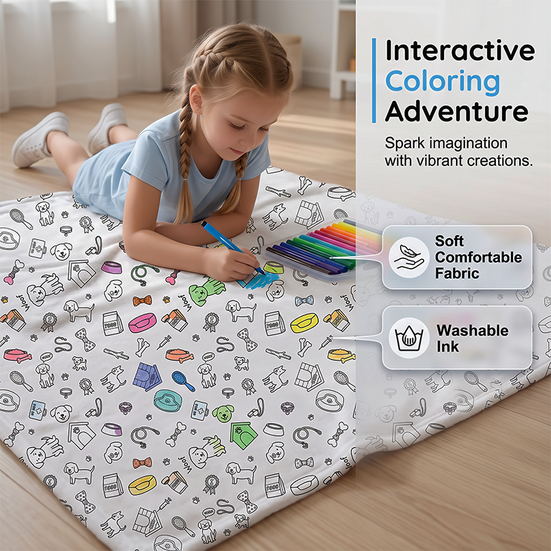 🔥LAST DAY SALE 50% OFF!!🎨✨Creative Cozy Coloring Blanket Kit – DIY Art & Relaxation Activity