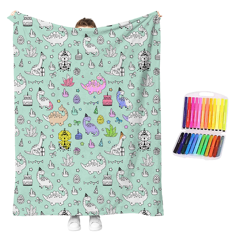 🔥LAST DAY SALE 50% OFF!!🎨✨Creative Cozy Coloring Blanket Kit – DIY Art & Relaxation Activity