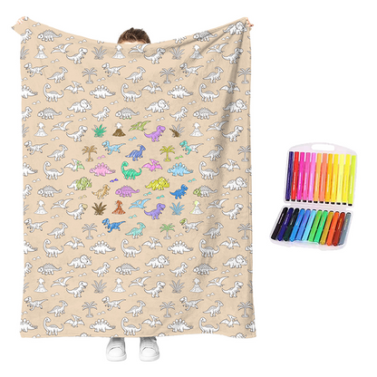 🔥LAST DAY SALE 50% OFF!!🎨✨Creative Cozy Coloring Blanket Kit – DIY Art & Relaxation Activity