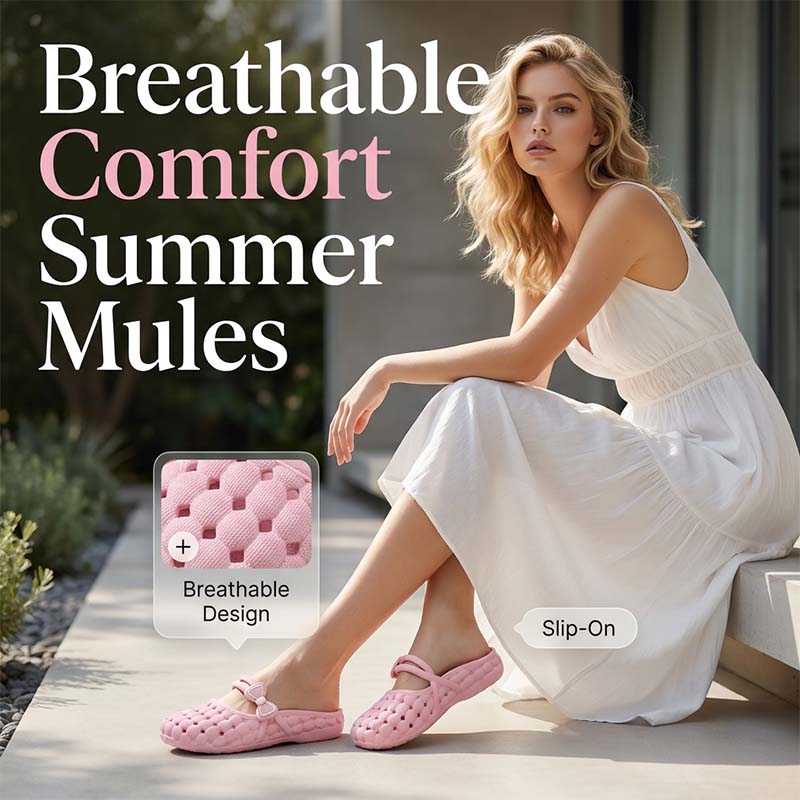 🩴Summer Sale-50% OFF💗Women's Closed-Toe Breathable Mules