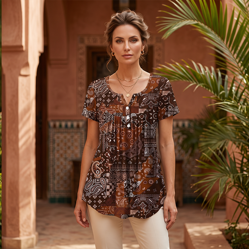 🌞Summer Sale-50% OFF💖Women's Casual V-Neck Top