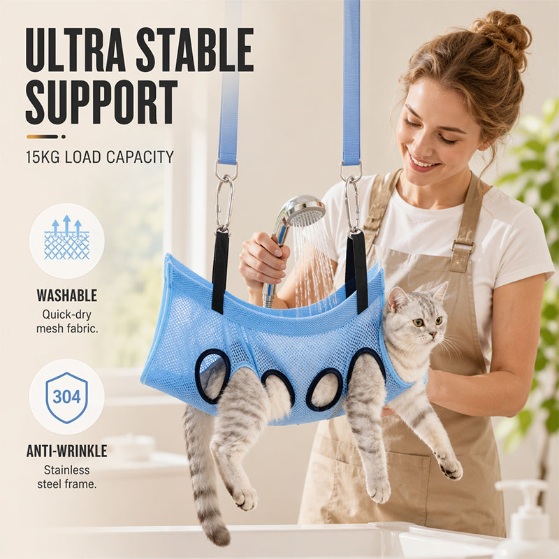 🐕🛏️2-in-1 Foldable Pet Grooming Bed💫Grooming Table + Cosy Bed in One – Portable, Easy to Clean & Perfect for Home & Travel