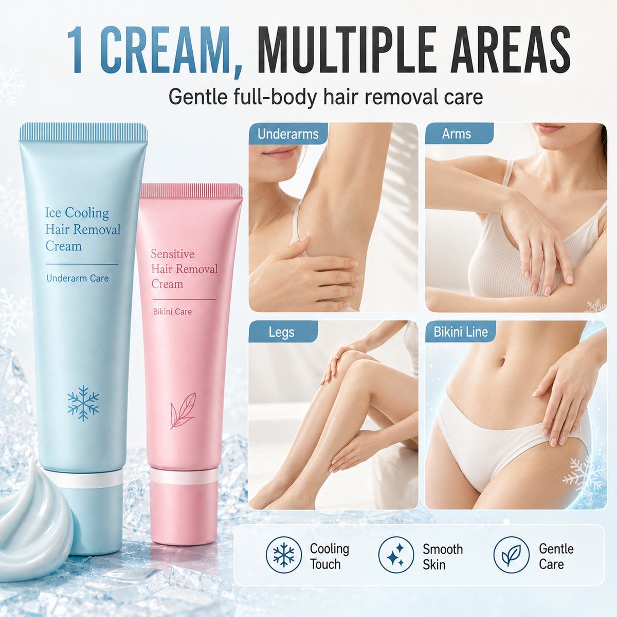 ⏳ LAST DAY SALE ONLY ￡6.99!!🔥2026 TOP PICK🥳 Hair Removal Cream – Enriched with Rose & Lavender Oil, Niacinamide Brightening – Inhibits Regrowth, Longer-Lasting Smoothness! 💖💨