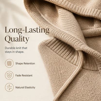 🎁2026 NEW - 50% OFF👚Oversized Knit Hoodie with Drawstring