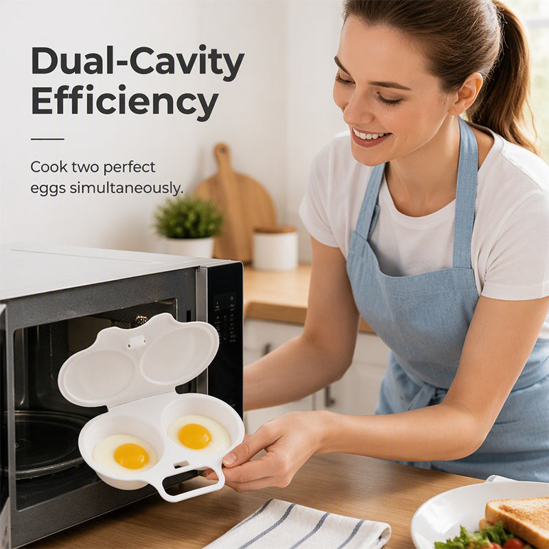 🔥70% OFF🥗Microwave Egg Poacher – Dual‑cavity, non‑stick & easy clean. Healthier than frying – stock up & save! 🏠✅