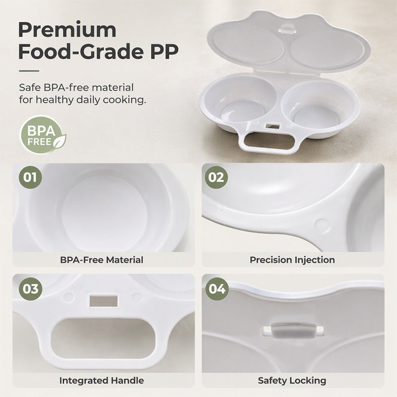 🔥70% OFF🥗Microwave Egg Poacher – Dual‑cavity, non‑stick & easy clean. Healthier than frying – stock up & save! 🏠✅