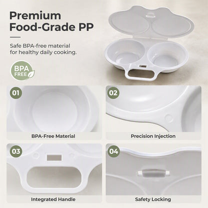 🔥70% OFF🥗Microwave Egg Poacher – Dual‑cavity, non‑stick & easy clean. Healthier than frying – stock up & save! 🏠✅