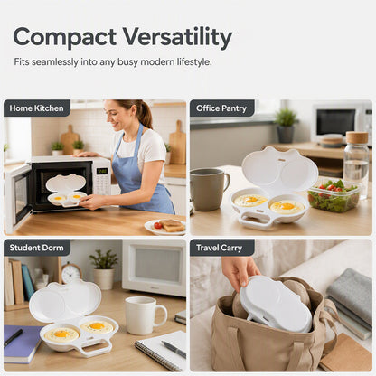 🔥70% OFF🥗Microwave Egg Poacher – Dual‑cavity, non‑stick & easy clean. Healthier than frying – stock up & save! 🏠✅