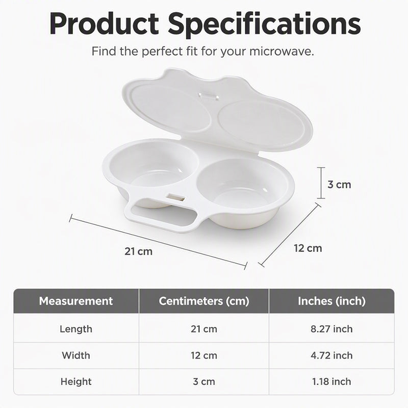🔥70% OFF🥗Microwave Egg Poacher – Dual‑cavity, non‑stick & easy clean. Healthier than frying – stock up & save! 🏠✅