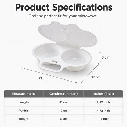 🔥70% OFF🥗Microwave Egg Poacher – Dual‑cavity, non‑stick & easy clean. Healthier than frying – stock up & save! 🏠✅