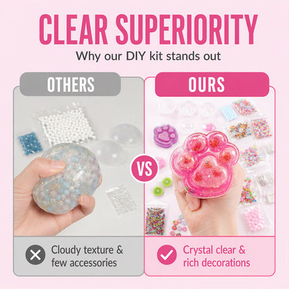 🎨✨Gift Idea-50% OFF! 🧁DIY Fried Ice Squishy Toy Kit – Cat claw design, squishy fun & creative – Perfect for sensory play & stress relief for kids ✨