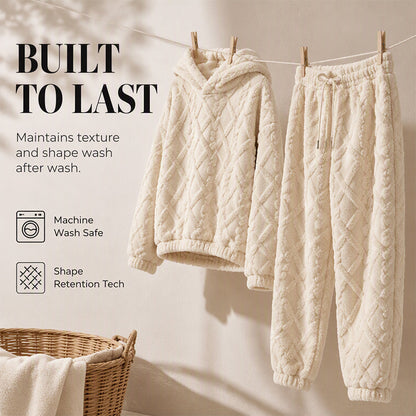 ✨Embossed Geometric Plush Set – Timeless Comfort & Effortless Style For Every Occasion