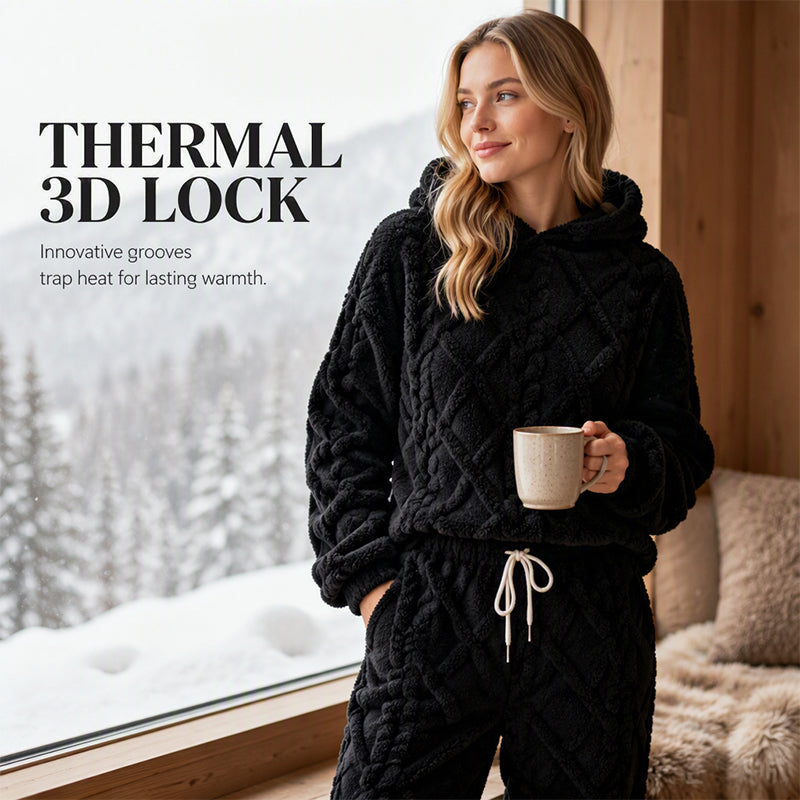 ✨Embossed Geometric Plush Set – Timeless Comfort & Effortless Style For Every Occasion