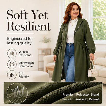 ❤️‍🔥50% OFF🧥Plus Size | Women's Mid-Length Hooded Everyday Jacket