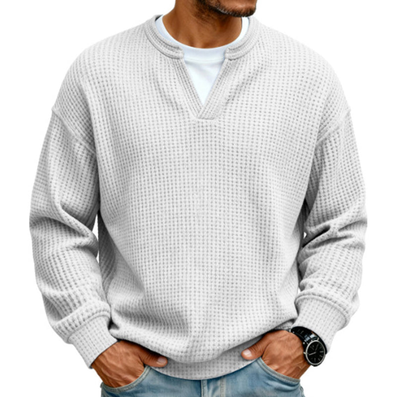 🔥LAST DAY SALE 60% OFF !!📣Layered Comfort Waffle Tee