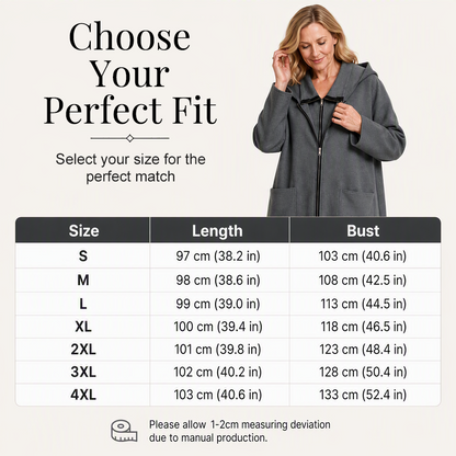💞Limited-Time Offer-50% OFF❤️‍🔥Women's Hooded Mid-Length Jacket with 2 Zippers